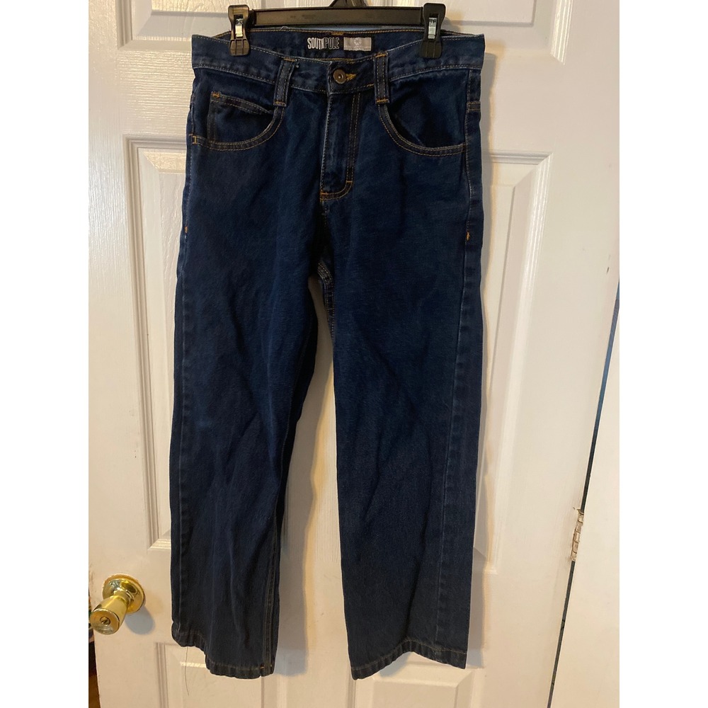 Southpole Boys Dark Wash Denim Jeans Straight Leg RN82628 Blue